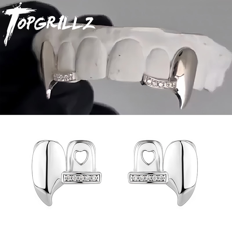Dental Zirconia Sintering Furnace - TOPGRILLZ ชุดฟันปลอมแบบถอดได้ประดับเพชรซิรคอน รูปทรงแท่งแนวนอน สำหรับผู้หญิงและผู้ชาย ใช้ในวันฮาโลวีน
