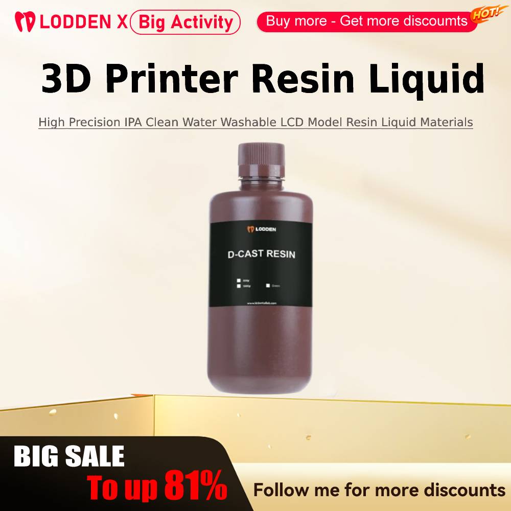 Dental 3D Printer Resin - Lodden 3D เครื่องพิมพ์เรซิ่น Liquid 385/405nm ความแม่นยําสูง