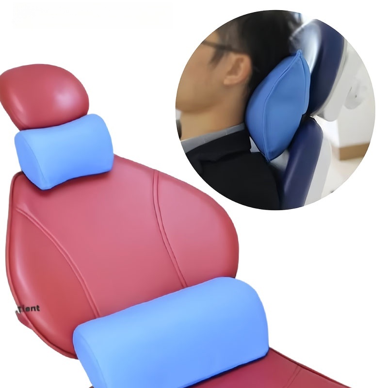 Dental Chair Unit Complete - หมอนรองเอวและหมอนรองคอสำหรับเก้าอี้ทันตกรรม ทำจากหนังและเมมโมรี่โฟม อุปกรณ์เสริมสำหรับเก้าอี้ทันตกรรม ชุดหมอนรองคอและหมอนรองเอว