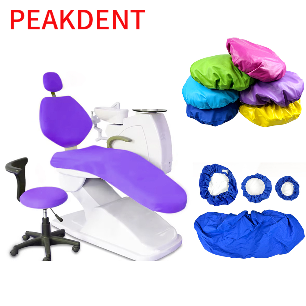 Dental Chair Unit Complete - หน่วยทันตกรรมเก้าอี้ PU หนัง 4 ชิ้น/เซ็ตทันตกรรมที่นั่ง Protector