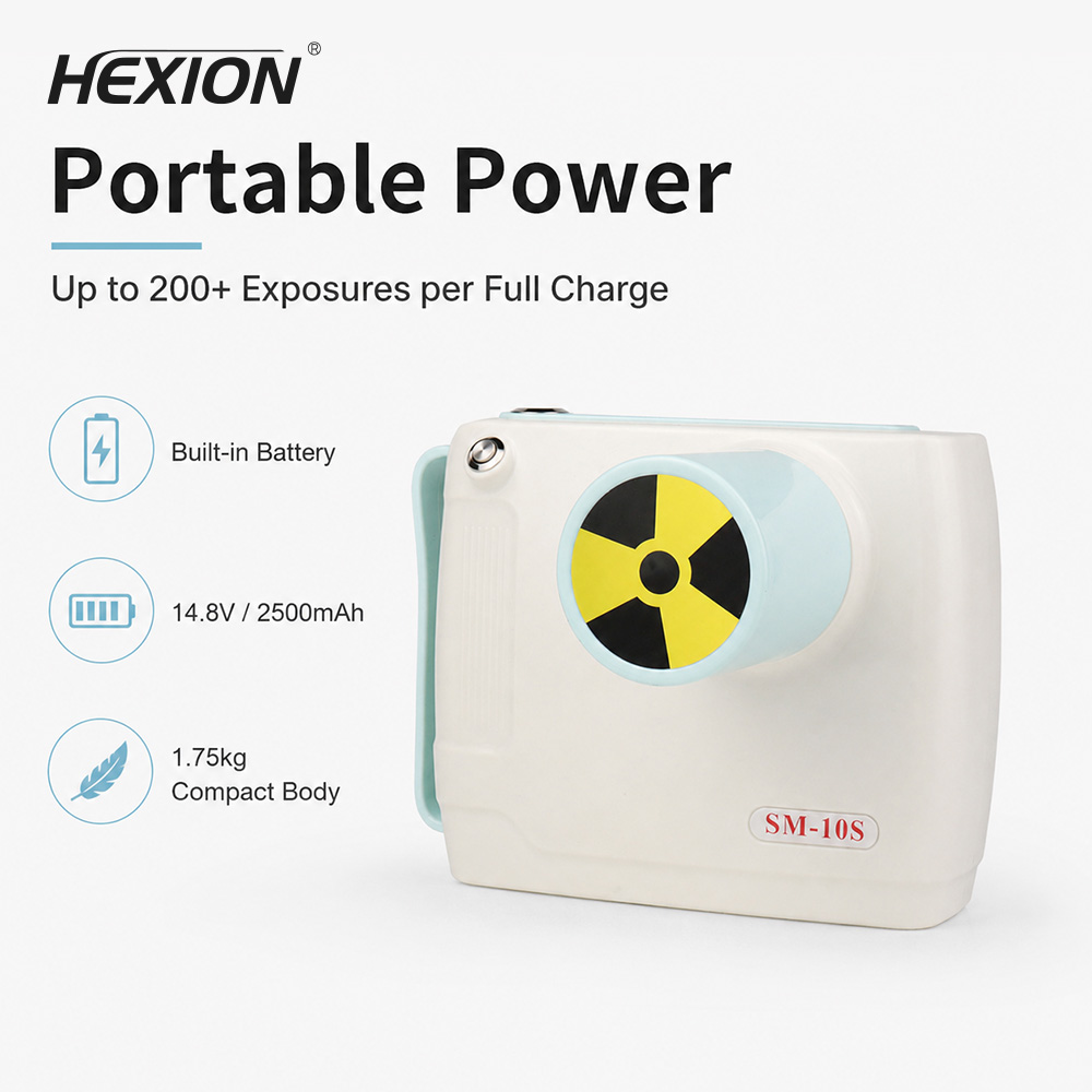 Dental X Ray Machine Portable - เครื่องเอกซเรย์ทันตกรรมแบบพกพา เซ็นเซอร์ดิจิตอลความถี่สูง ฟิล์มเอกซเรย์ระยะ 105 มม. อุปกรณ์และเครื่องมือทันตกรรม