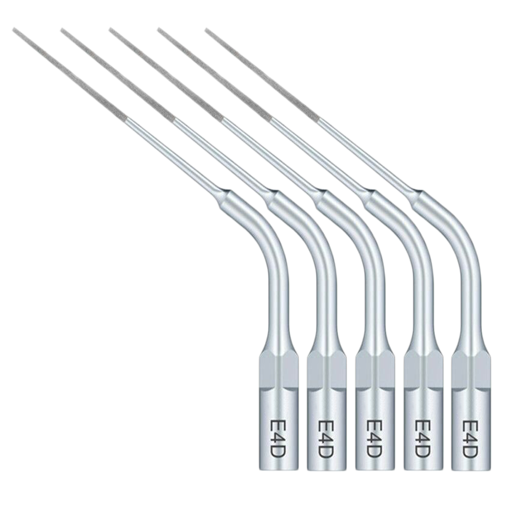 Dental Ultrasonic Scaler - หัวขัดฟันอัลตราโซนิก 5 ชิ้น รุ่น E4D สำหรับงานเอนโดดอนต์