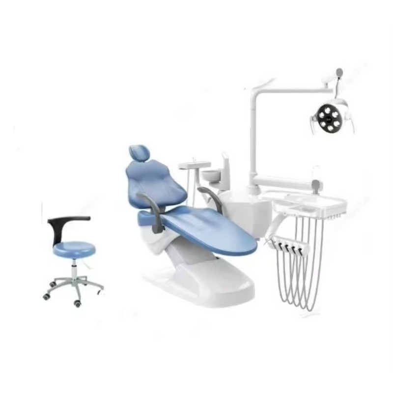 Dental Chair Unit Complete - กระโถนแบบถอดได้ 90 ° เก้าอี้ทำฟันแบบถอดกล่องข้างได้ ชุดครบครัน คุณภาพสูง