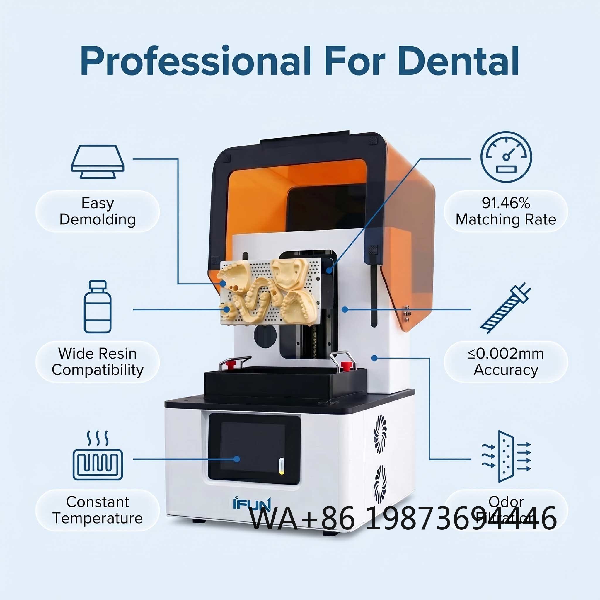 Dental 3D Printer Resin - เครื่องพิมพ์ 3 มิติ สำหรับงานทันตกรรมแบบเรซิ่นระดับมืออาชีพ ใช้สำหรับพิมพ์แบบจำลองทางทันตกรรมและเครื่องมือเสริม