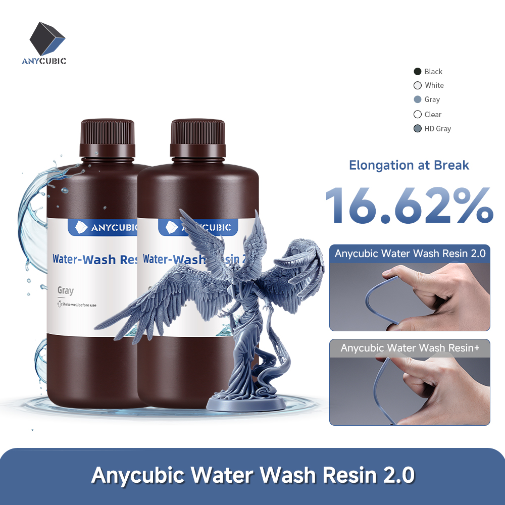 Dental 3D Printer Resin - ANYCUBIC น้ํา-ล้างเรซิ่นสําหรับ LCD 3D เครื่องพิมพ์ความแม่นยําสูงกลิ่นต่ําความหนืดต่ํา 3D