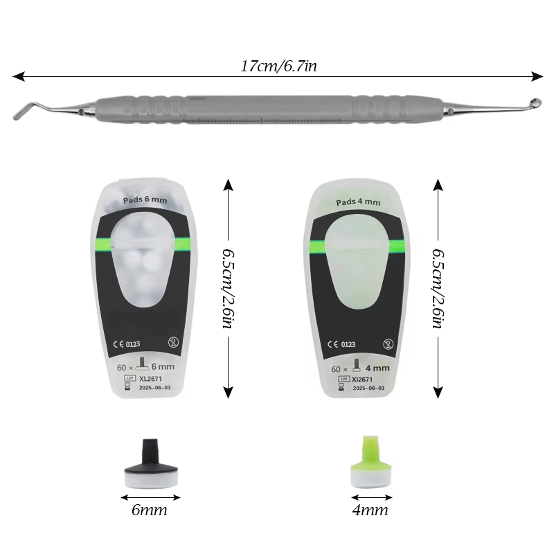 Dental Impression Material Kit - ชุดอุปกรณ์คอมโพสิตสำหรับงานทันตกรรม พร้อมแผ่นโฟมสำหรับขึ้นรูป ด้ามจับและไม้พายสำหรับเรซินแบบใช้แสง สำหรับการฟอกสีฟันและวัสดุอุดฟัน