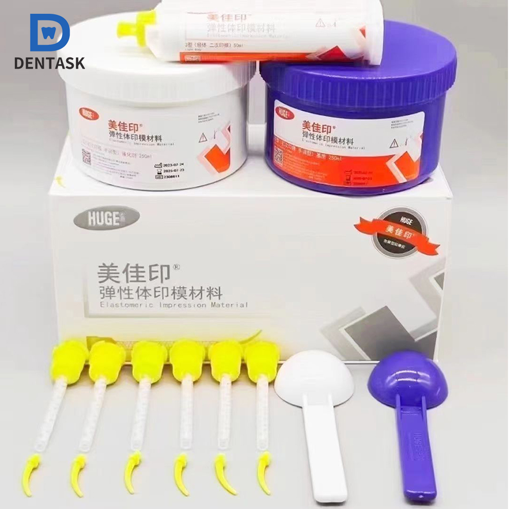 Dental Impression Material Kit - วัสดุซิลิโคนสำหรับพิมพ์ฟันชนิดเนื้อหนาและเนื้อบาง ชุดล้างทำความสะอาด สำหรับทันตแพทย์มืออาชีพ ใช้สำหรับทำแบบจำลองครอบฟัน สะพานฟัน และรากฟันเทียมอย่างแม่นยำ