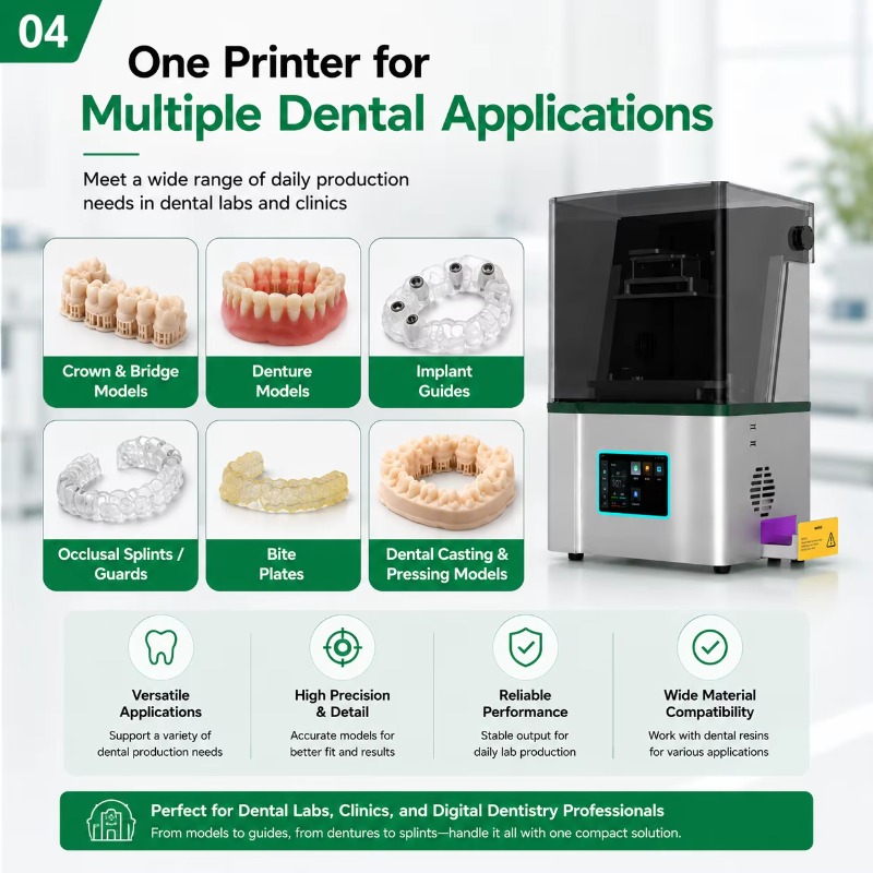 เครื่องพิมพ์ 3 มิติเรซินแบบตั้ - Dental 3D Printer Resin บทวิจารณ์และราคา